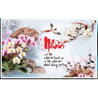 Tranh đính đá chữ nhẫn chưa đính lv175