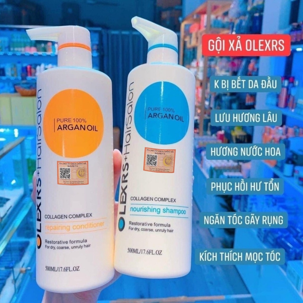 Dầu gội Olexrs Lẻ phục hồi tóc hư tổn thúc đẩy mọc tóc nhanh, mùi thơm nước hoa lưu hương lâu