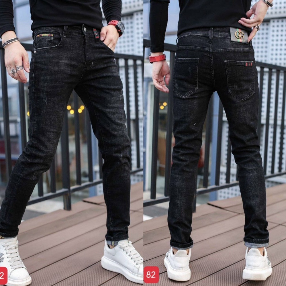 Quần jean nam đen cao cấp - Chất liệu Denim, co dãn tốt Thời Trang Nam Nữ Gemini