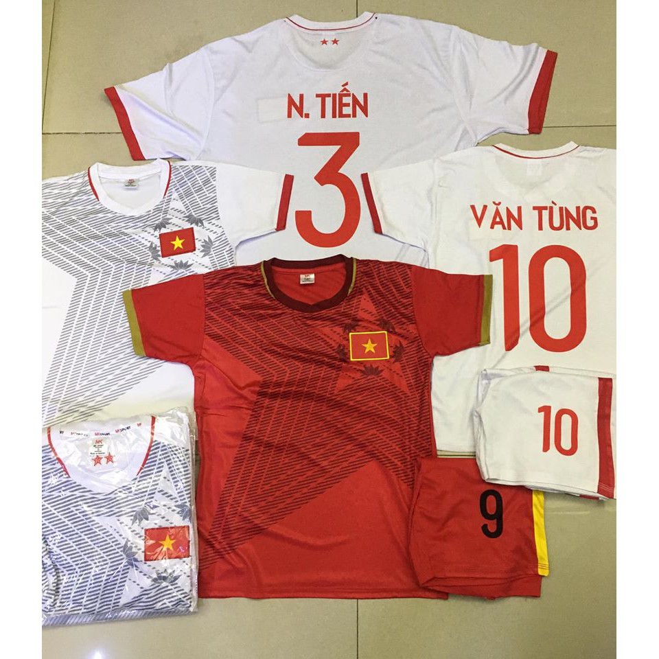 Quần áo đá banh, áo đá bóng tuyển Việt Nam đỏ 2020 🥇
