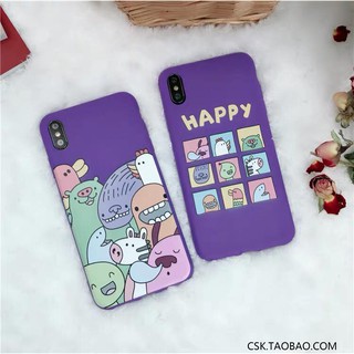 Ốp lưng điện thoại di động Tím thú kute For iPhone 6/6s/6plus/6splus/7plus/8plus/X/Xs/Xsmax/11/11Promax