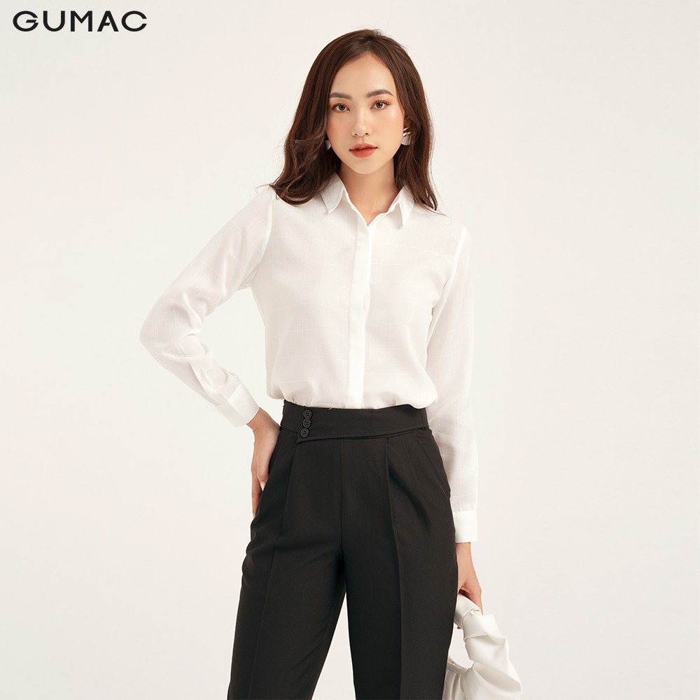 Áo sơ mi nữ nẹp che GUMAC AB143 | BigBuy360 - bigbuy360.vn