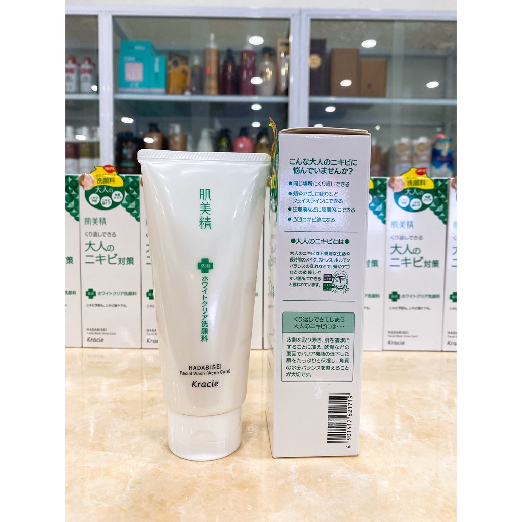 Sữa Rửa Mặt Da Mụn Kracie Hadabisei Facial Wash (Acne Care) Nhật Bản 110g