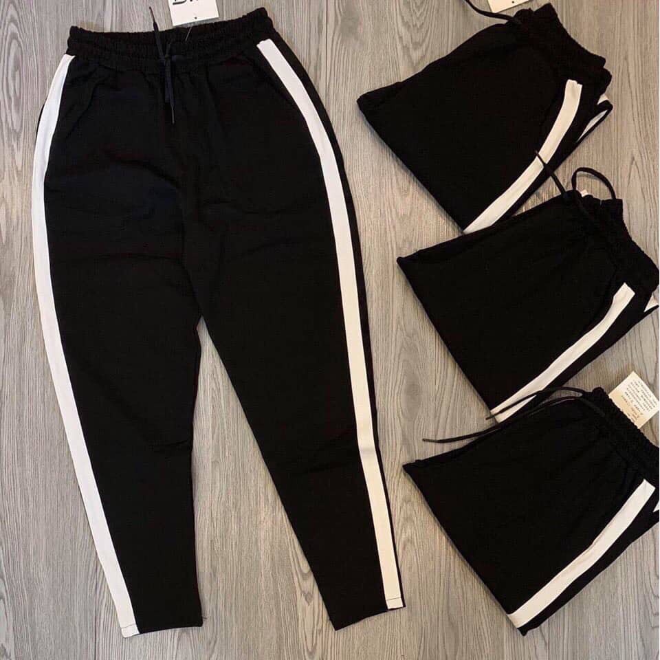 Quần baggy 1 sọc to cá tính chất cotton co dãn hàng đẹp