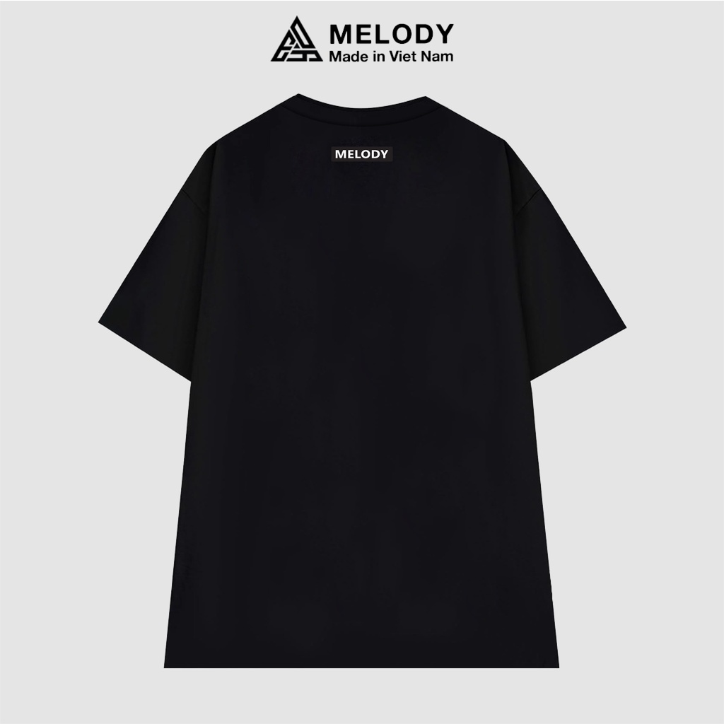 Áo Thun Unisex Nam Nữ Tay Lỡ Form Rộng Oversize Local Brand MELODY, Áo Phông Cotton 100% Ishoot Tee