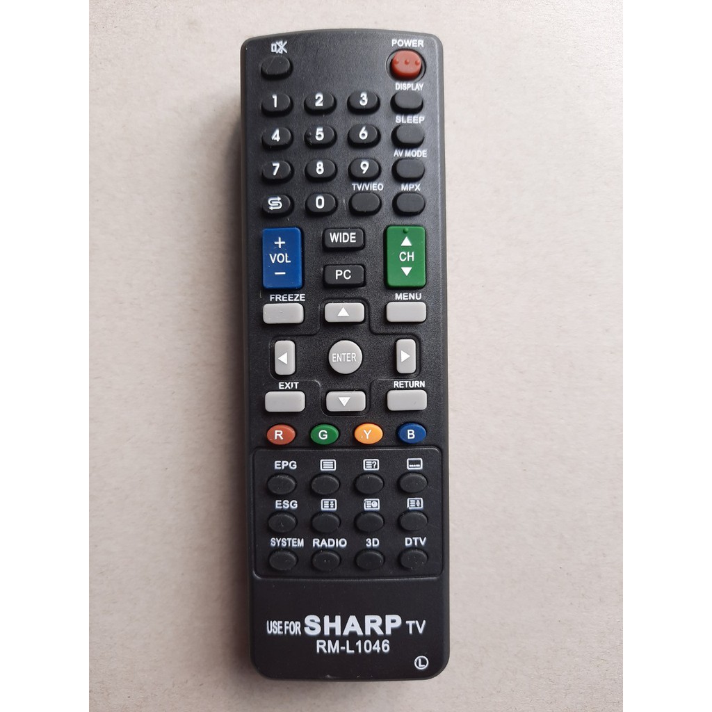 Remote điều khiển tivi Sharp RM-L1046 ,Hàng mới 100%-Chất lượng tốt-Tặng kèm PIN