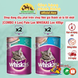 Pate lon whiskas lon 400gr, thức ăn ướt pate cho mèo cho mèo cao cấp bổ sung dinh dưỡng whiskas