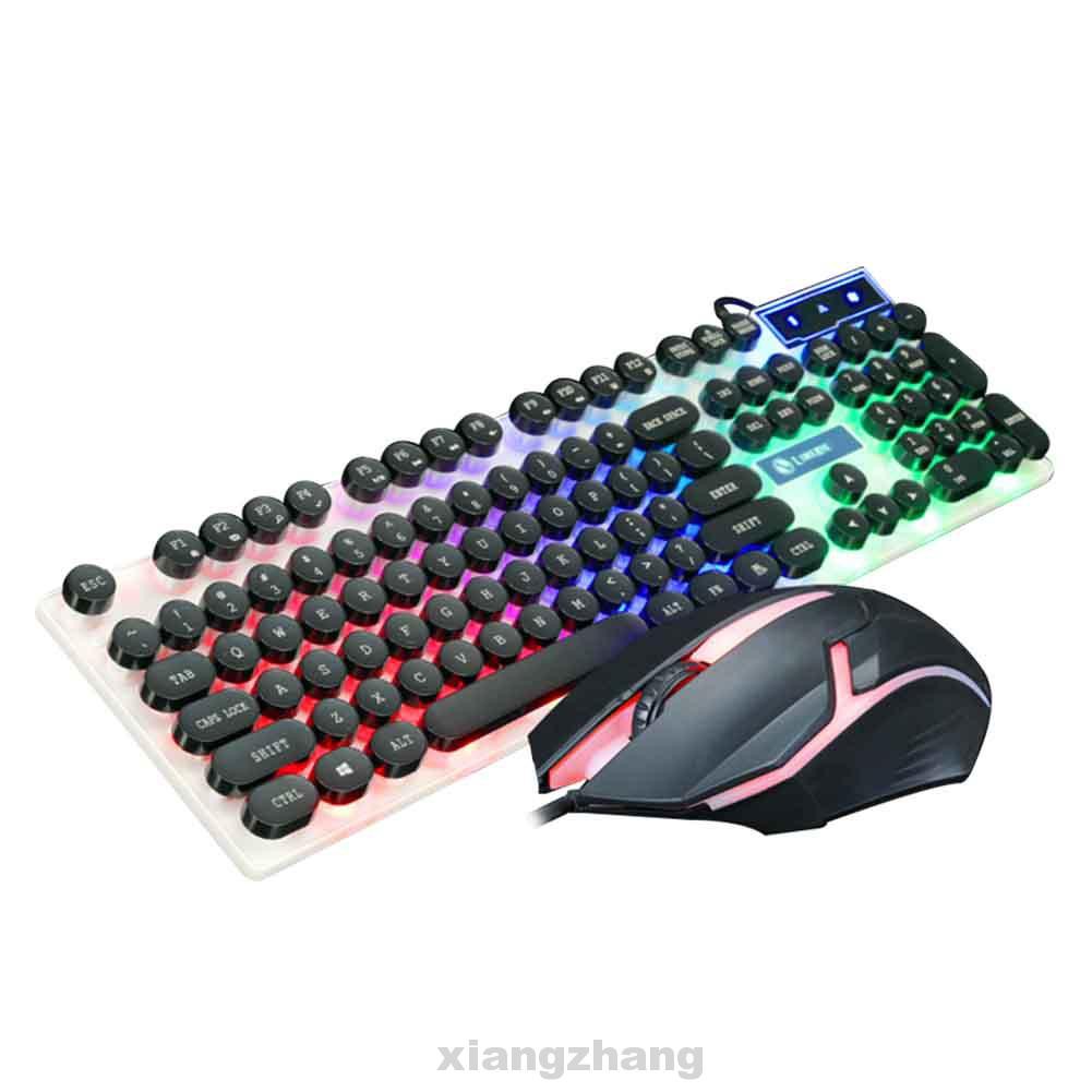 Bộ Bàn Phím + Chuột Chơi Game Có Dây Tiếng Ồn Thấp Thiết Kế Nhỏ Gọn Tiện Dụng Cho Pc / Laptop