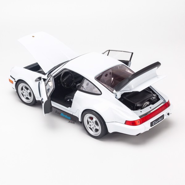 Mô hình xe Porsche 964 Turbo 1:18 Welly White