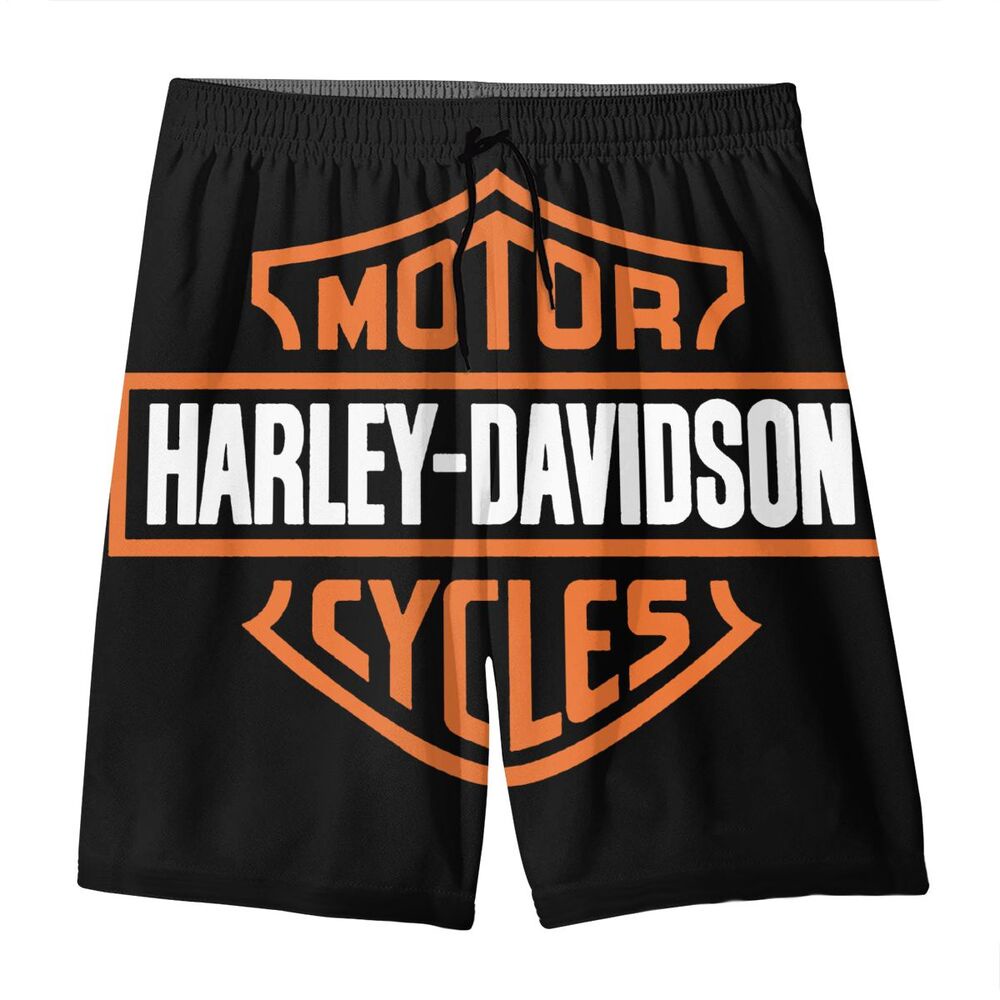 HARLEY DAVIDSON Quần Short Đi Biển Có Túi Thời Trang Mùa Hè Cho Nam