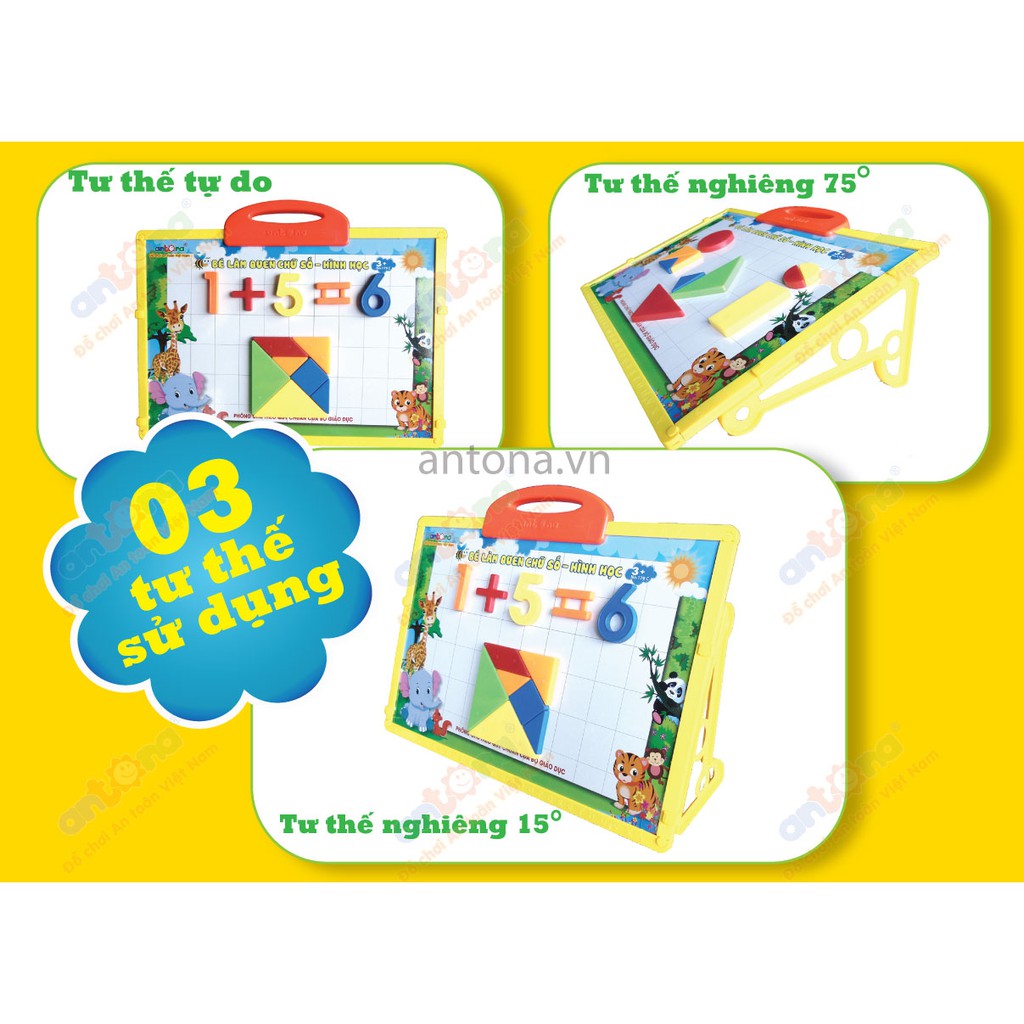 [HTG MART] Bảng nam châm Antona 5 trong 1 cải tiến mới – đồ chơi giáo dục cho bé yêu