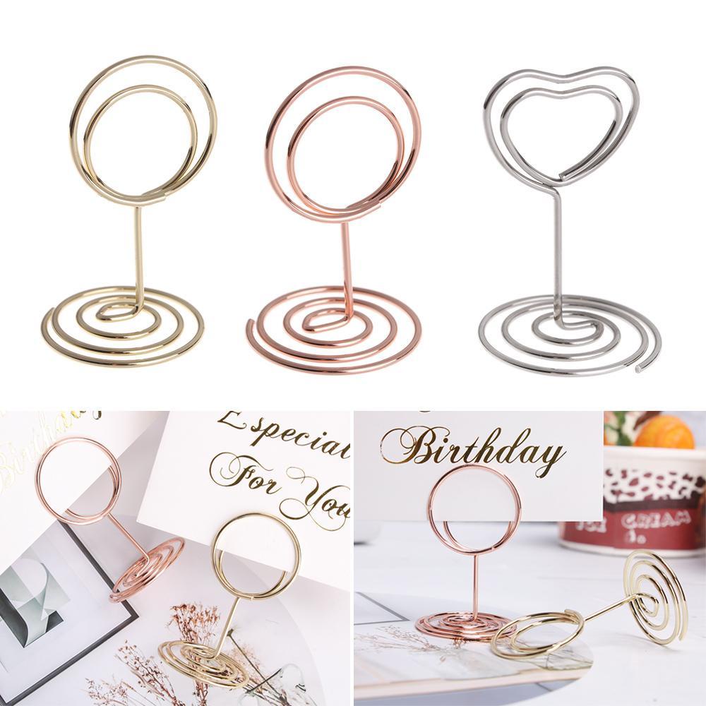 LAKAMIER 1 Kẹp Giấy Kim Loại Màu Vàng Hồng Kẹp Ảnh Cưới