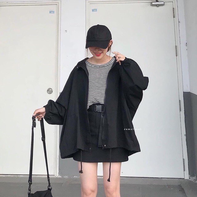Áo khoác kaki ullzang cánh dơi tay phồng cực dễ thương