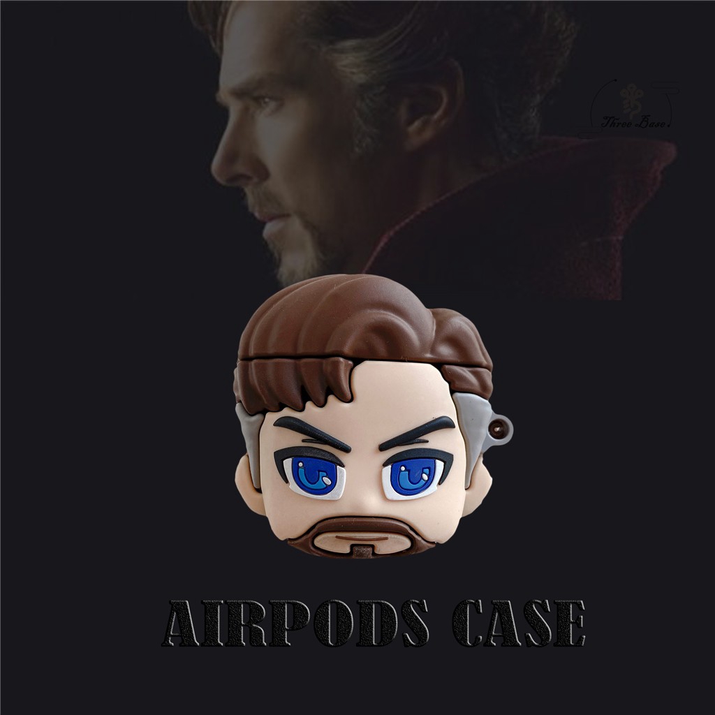 Airpods case Marvel The Avengers Cool Soft Casing Portable airpods pro Cover For Apple Wireless Bluetooth Headset Iron Man Doctor Strange Captain America