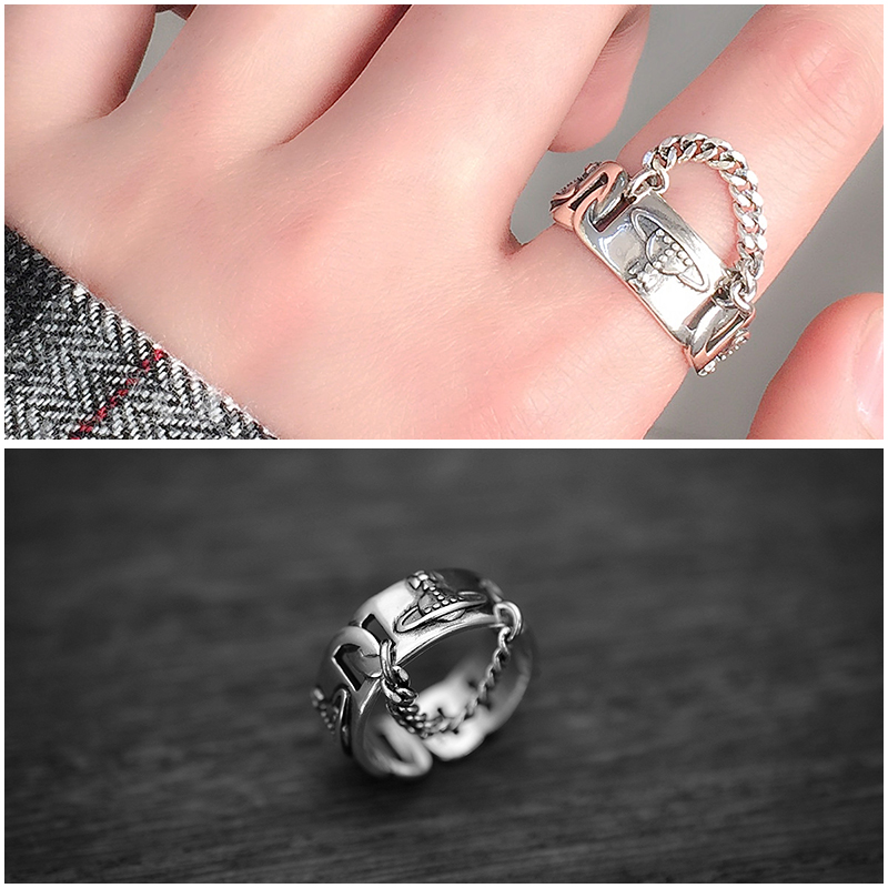 Nhẫn Đeo Tay Kim Loại Tạo Hình Hành Tinh Phong Cách Retro Cho Nữ