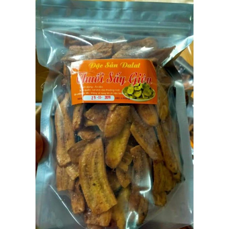 CHUỐI SẤY MÈ GỪNG GIÒN TAN [500gr ] LOẠI 1VỪA RẺ VỪA NGON