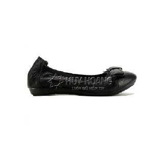 Giày nữ búp bê da bò màu đen PH7906