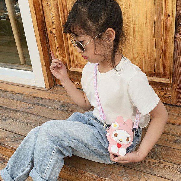 Túi Đeo Chéo Bằng Silicon Họa Tiết Hoạt Hình Dễ Thương Thời Trang Mùa Hè 2022 Cho Bé