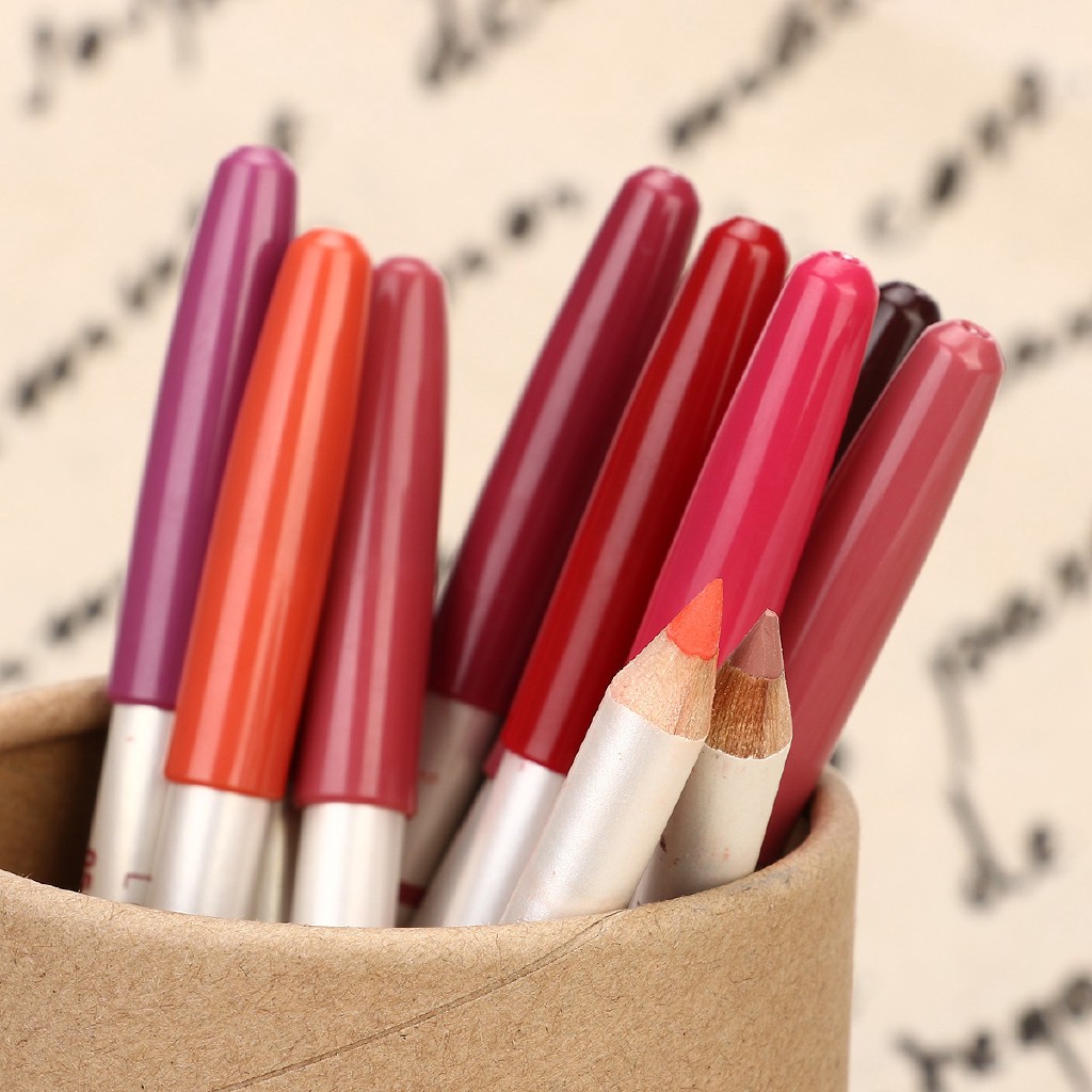 [Hàng mới về] Chì kẻ mắt/môi không thấm nước chuyên dùng trong trang điểm 12 màu | BigBuy360 - bigbuy360.vn