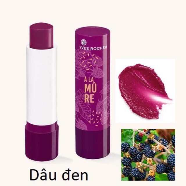 Son Dưỡng Môi Chiêt Xuất Qủa Mâm Xôi Đen Yves Rocher Blackberry Lip Balm 4.8g