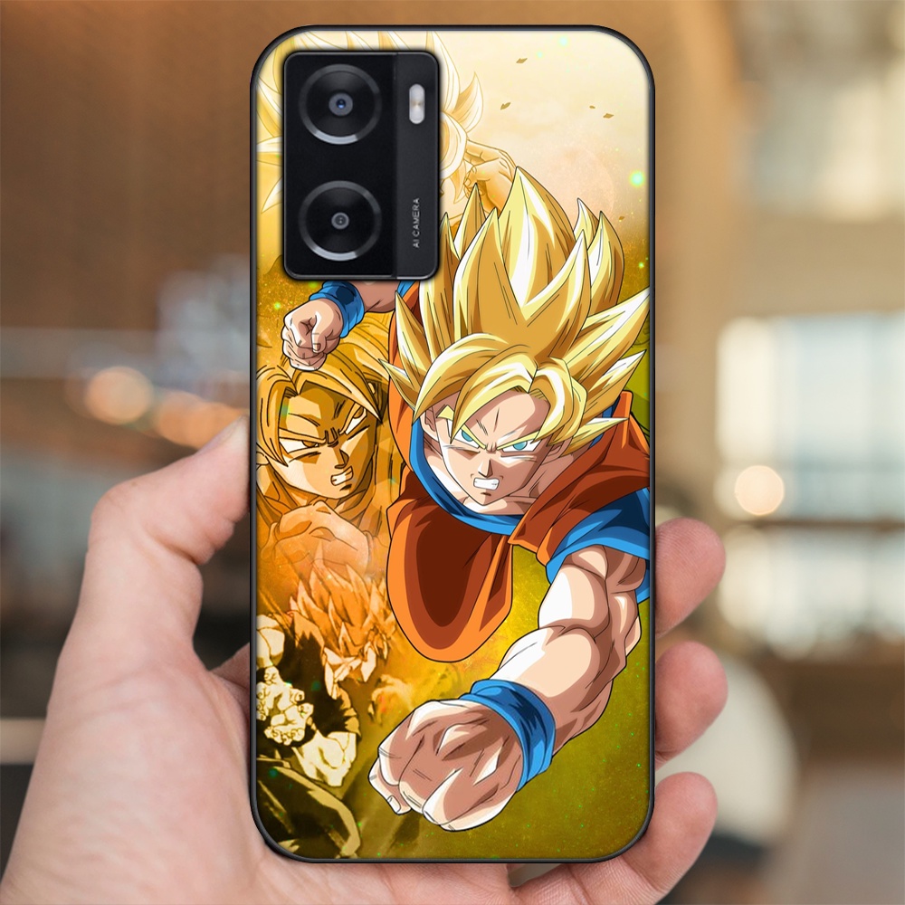 Ốp lưng Oppo A57 4G viền đen in hình Goku Dragon Ball