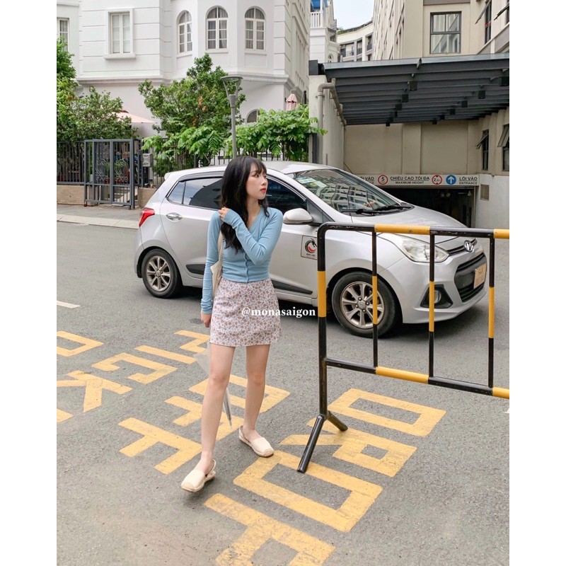 MONÁ - Chân váy ngắn họa tiết hoa vintage - SARA SKIRT - MÀU MÔN | BigBuy360 - bigbuy360.vn