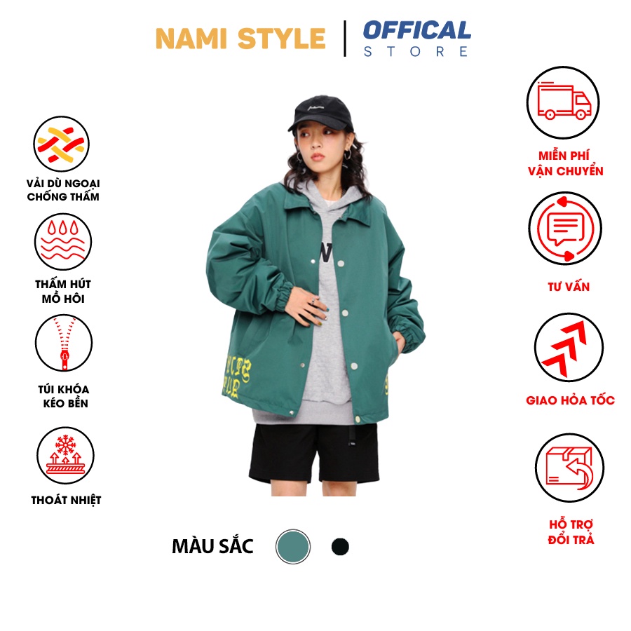 Áo khoác dù nón nam nữ unisex áo ulzzang Hàn Quốc chất vải dù kèm túi trong cao cấp