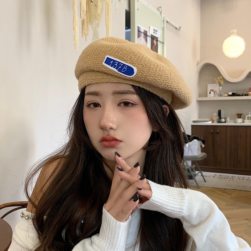 Nón beret len giữ ấm phong cách Hàn Quốc hàng mới dành cho nữ 1378