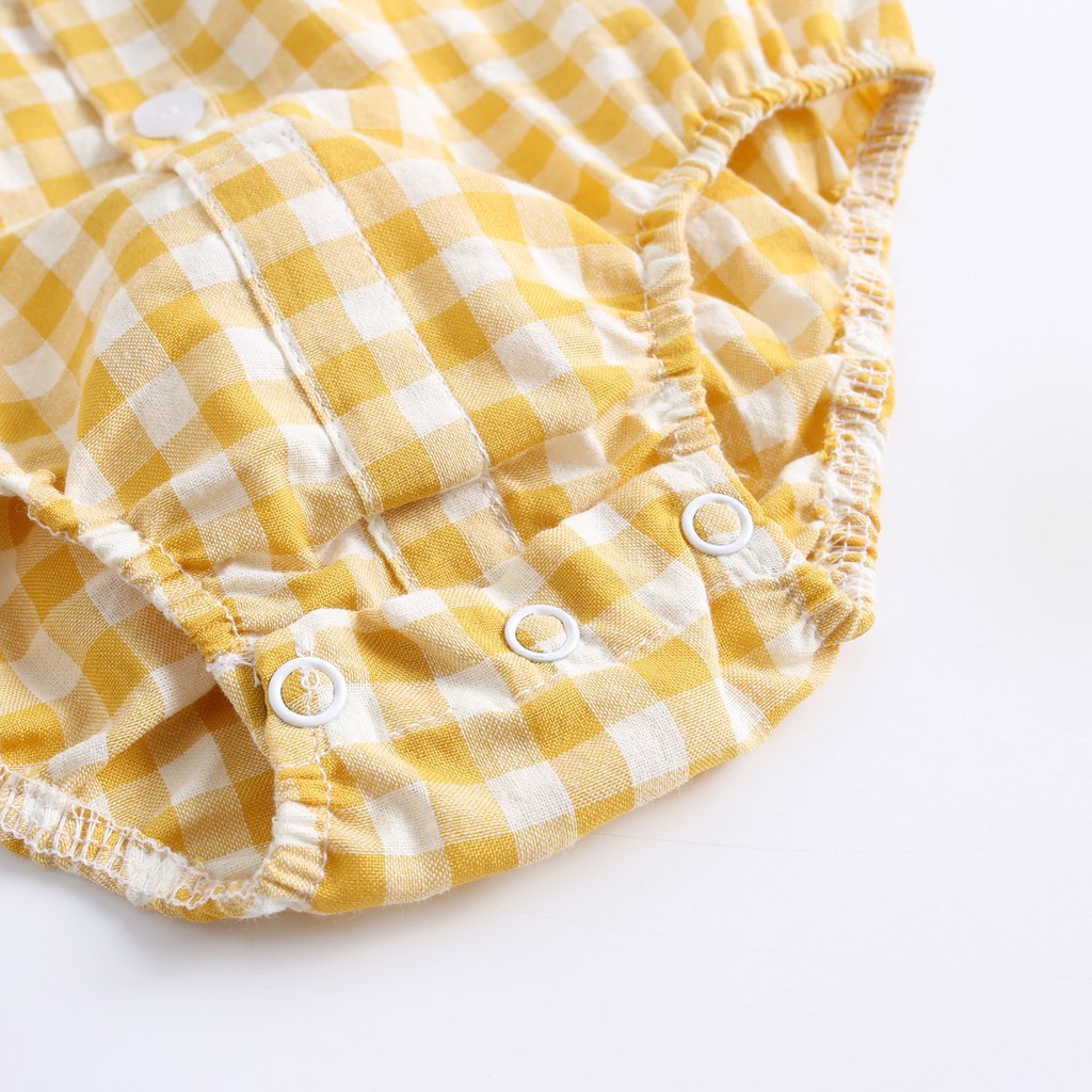 Áo Sơ Mi Liền Thân Sanlutoz Thời Trang Mùa Hè Màu Vàng Cho Bé Gái