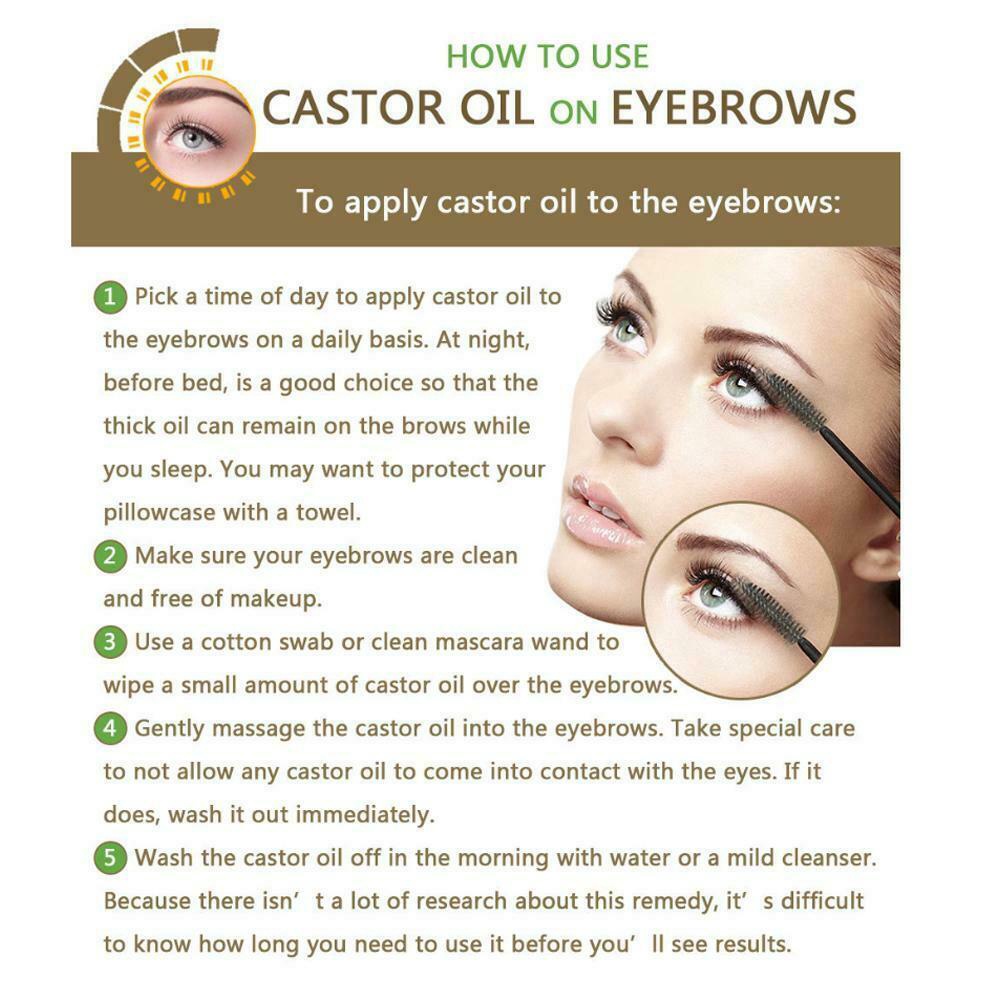 [Hàng mới về] Dầu thầu dầu hữu cơ 100% kích thích mọc lông mi / lông mày kèm cọ J0X0