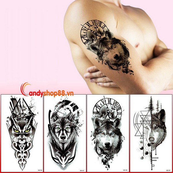 Hình xăm dán tattoo cá tính cho nam XQB
