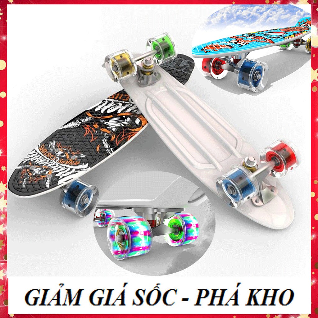 VÁN TRƯỢT CAO CẤP 4 BÁNH HỌA TIẾT CÁ TÍNH THỂ HIỆN PHONG CÁCH - ván trượt Skateboard Penny thể thao TRƯỢT CỰC ÊM