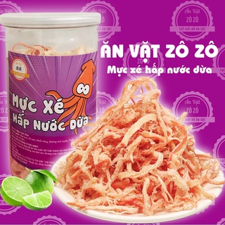 khô mực xé hấp nước dừa siêu ngon hũ 200gr - ăn vặt Zô Zô