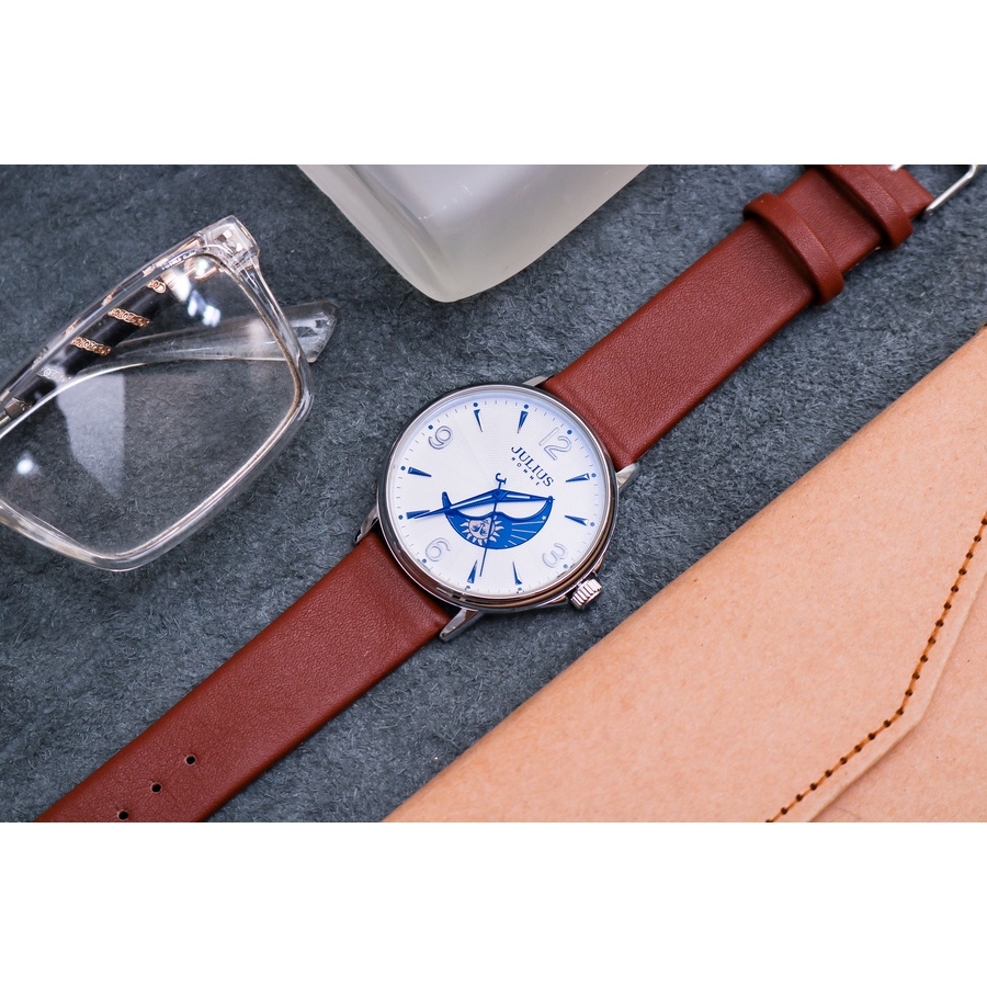 Đồng Hồ Nam JAH-135 Julius Hàn Quốc Dây Da