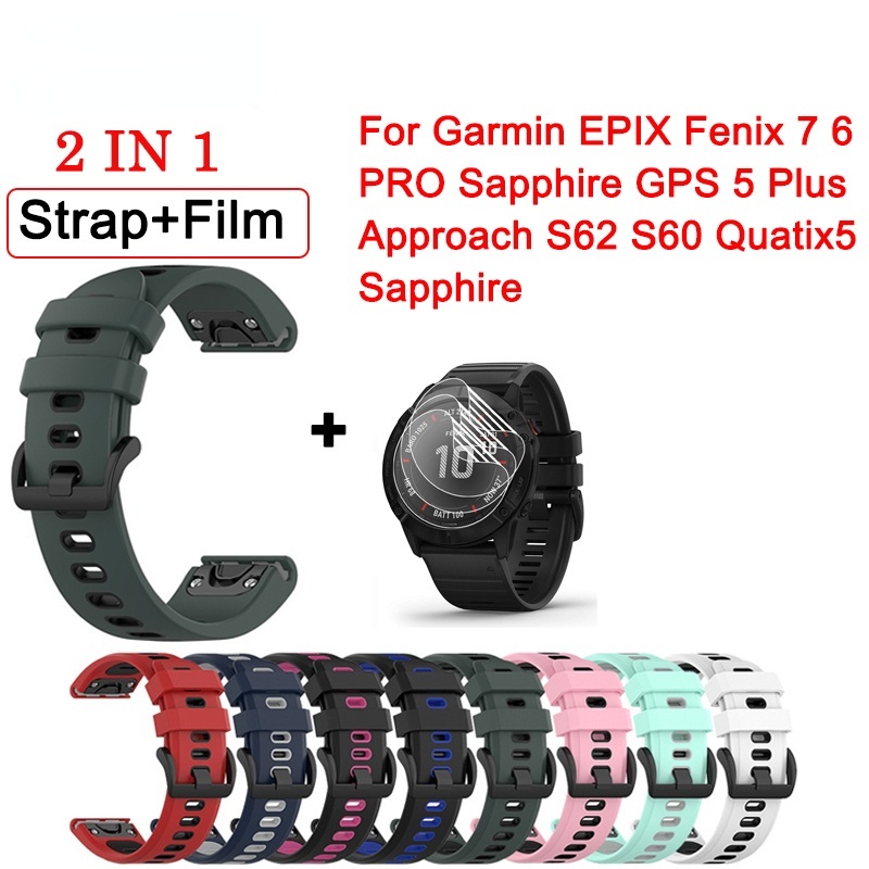 Dây đeo đồng hồ thay thế cho Garmin EPIX Fenix 7 6 PRO Sapphire GPS 5 Plus Approach S62 S60 Quatix5
