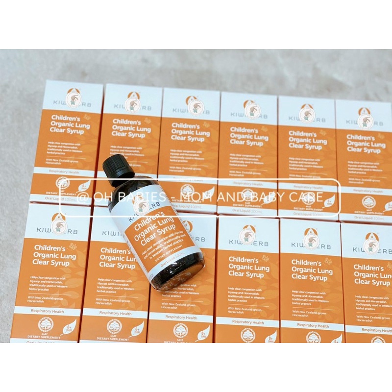 Siro bổ phổi, thải độc phổi cho bé Kiwiherb Children’s Organic Lung Clear Syrup