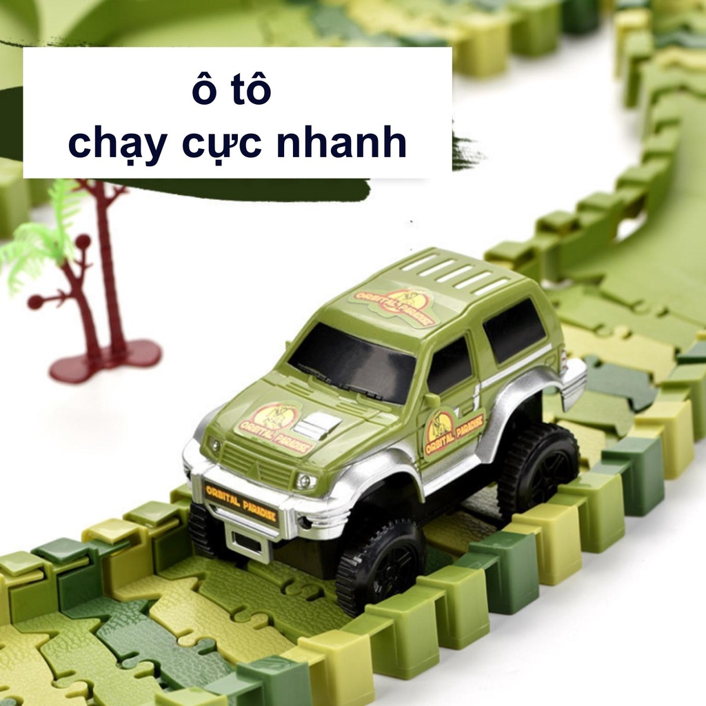 Đồ chơi lắp ráp đường đua khủng long thông minh cho bé, đồ chơi thông minh phát triển trí tuệ BOBIKIDS OT05