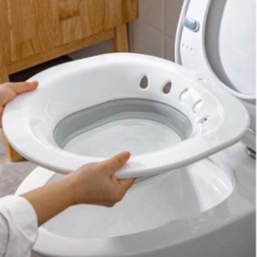 Chậu xông vùng kín gấp gọn kèm vòi xịt,Có che tên sản phẩm