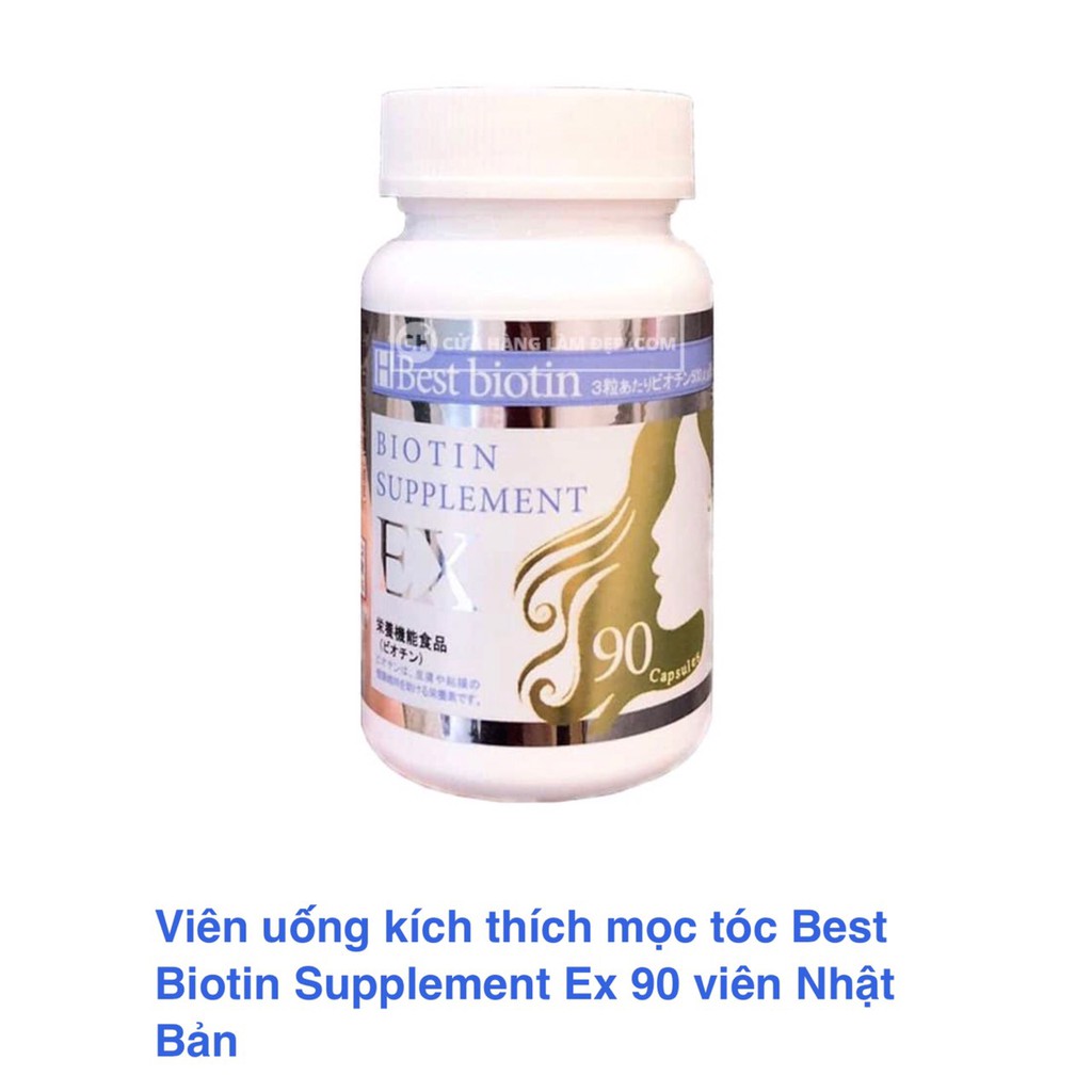 Viên uống hỗ trợ MỌC TÓC Best Biotin Supplement EX Nhật Bản 90 viên