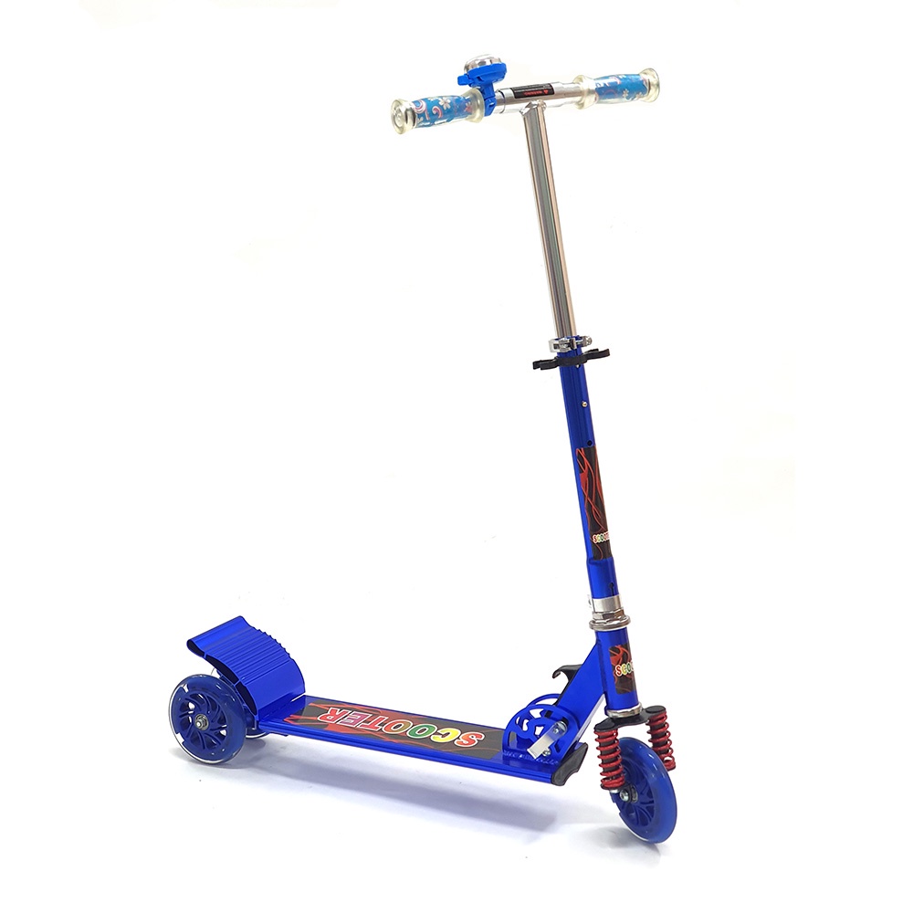 Xe trượt scooter có đèn có chuông VÀ GẤP LẠI DỄ DÀNG cho bé 7- 15 tuổi