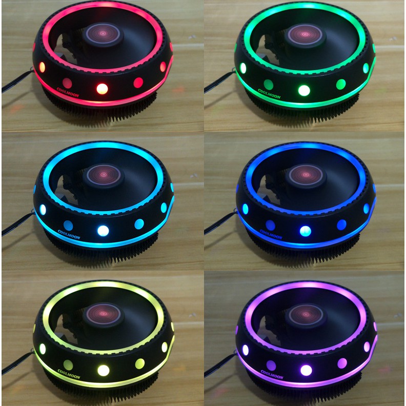 Quạt Tản Nhiệt, Fan CPU Coolmoon UFO X Led RGB - Tự Động Đổi Màu Và Hiệu Ứng