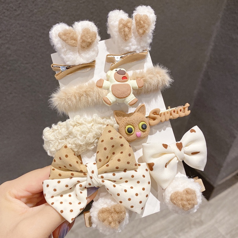 Kẹp TóC HìNh Thỏ Bông Hoa Dễ Thương Cho Bé GáI