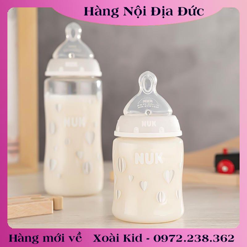 [auth] Bình Sữa Cảm Biến Nhiệt Nuk PP 150Ml / 300Ml Núm Silicone - Nội địa Đức Đủ Bill [Hot]
