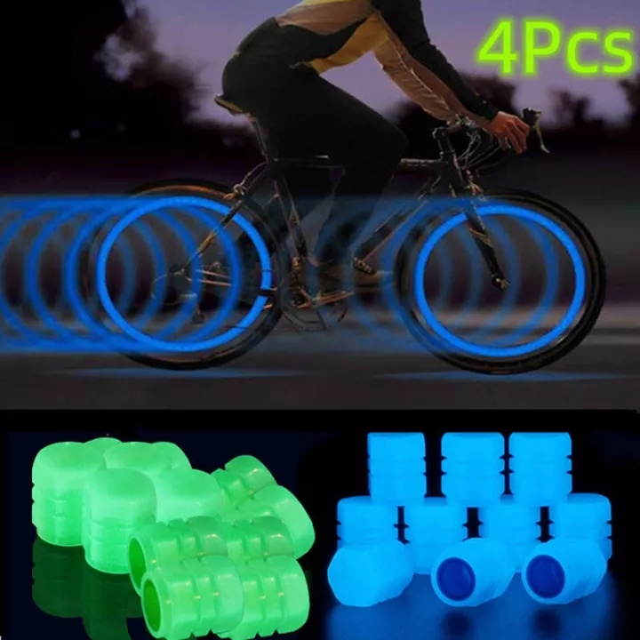 Bộ 4 Nắp Van Bánh Xe Dạ Quang Hình Đầu Lâu Độc Đáo