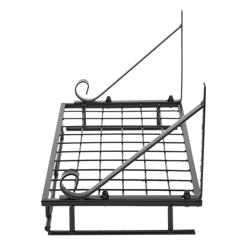 Kitchen Metal Art Storage Rack Wall Storage Rack with Hooks 45Cm