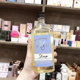 Gel tắm tinh dầu thư giãn Bath and body works Sleep Lavender Vanilla 295ml , Mỹ