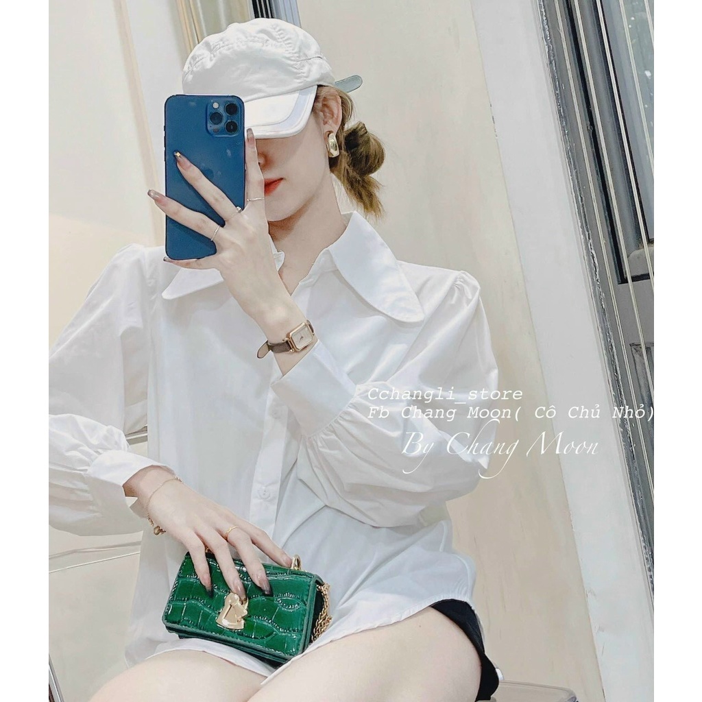 Áo Sơ Mi Kiểu Hàn Quốc Cổ Bẻ Dài Tay Siêu Xinh TTSA1467