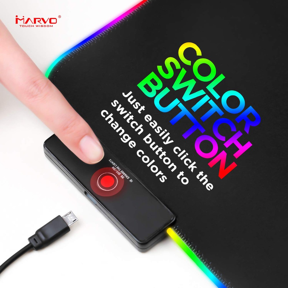 Lót chuột Marvo có đèn led RGB MG08 (350x250x4mm) , MG010 (800x310x4mm) bàn di chuột , mousepad chiến game chuyên nghiep