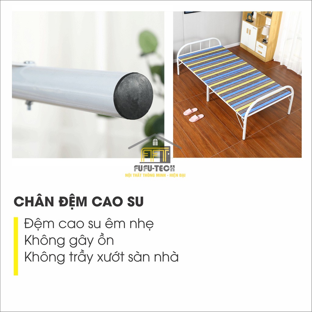 Giường Xếp Gấp Gọn Cá Nhân Có Nệm Đa Năng Gọn Nhẹ, Không Rung Lắc, Chắc Chắn GGG3