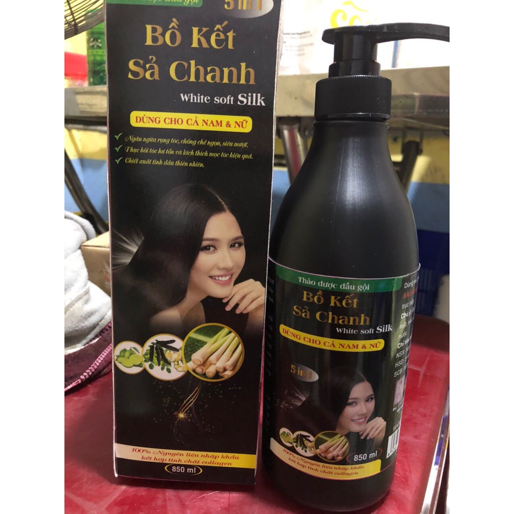 Dầu Gội Bồ Kết Bưởi Chanh Xả 850ml